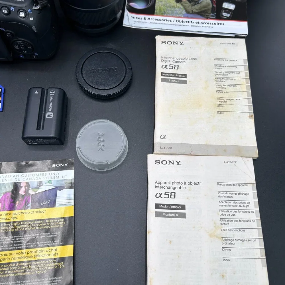 Sony Alpha SLT A58 Camera 20.1MP Lens Kit DT 18-55mm F 3.5-5.6 SAM II Lens